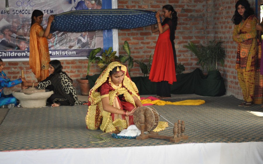 Students in Machike Boarding School Performing a Cultural Skit