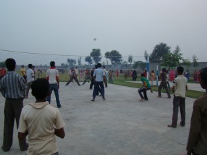 Boys Enjoying a Volleyball Game