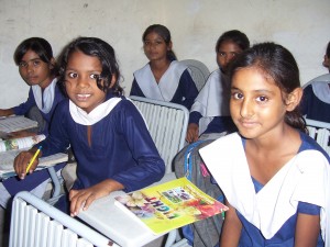 Girls in Their Classroom