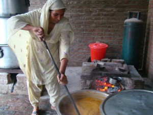 One of the Cooks Preparing Food