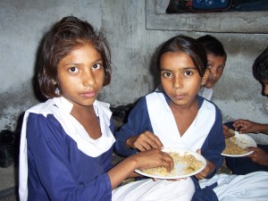 Students Enjoying a Meal